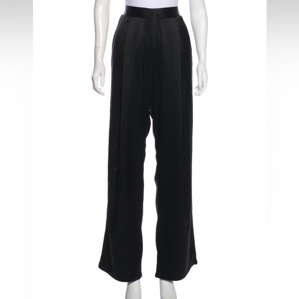 Black Georgia Alice high-rise wide-leg pants with dual pockets‎